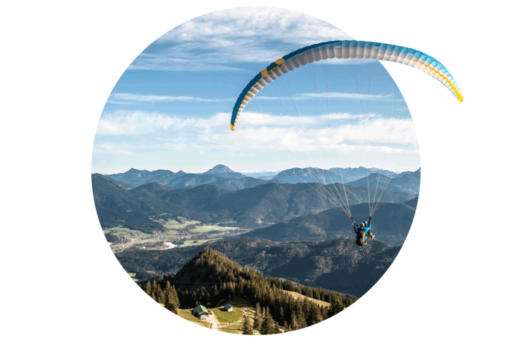 Fliegerherz Gleitschirmfliegen Tandemflug Lenggries Tegernsee Bad Toelz Logo